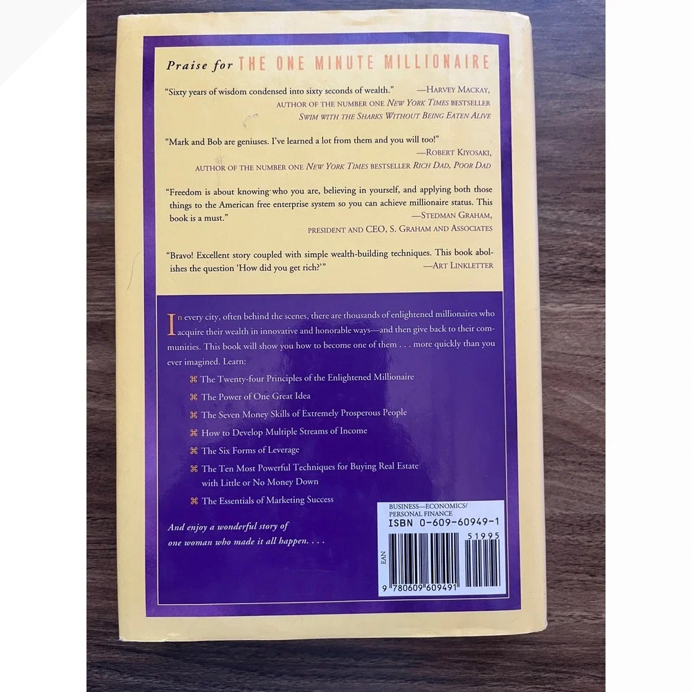 The One Minute Millionaire Book Enlightened Way to‎ Wealth Hansen Allen - Picture 3 of 3